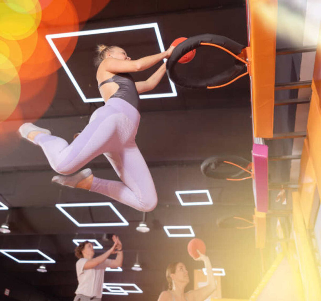 Trampoline Basketball Hoop